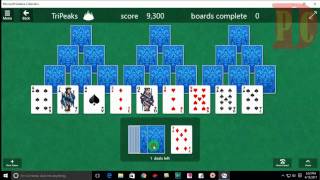 How to Play Windows 10 Playing Card Game TriPeaks Lost [upl. by Atilehs273]