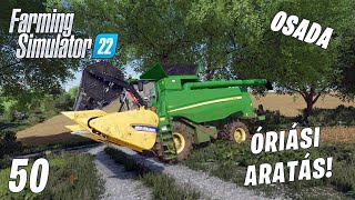 Farming Simulator 22 LIVE 50  Óriási aratás Osada 9 [upl. by Kore750]