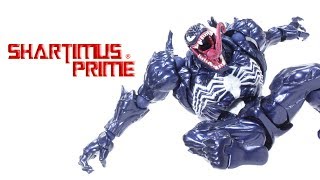 Revoltech Venom Amazing Yamaguchi Marvel SpiderMan Comic Import Action Figure Toy Review [upl. by Antsirhc]