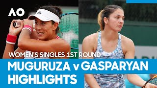 Garbiñe Muguruza vs Margarita Gasparyan Match Highlights 1R  Australian Open 2021 [upl. by Wilkey]