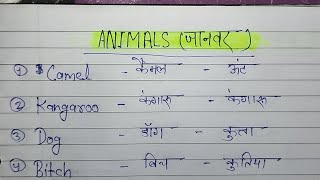 15 जानवरो के नाम अंग्रेजी में  15 animals name in English and Hindi  janvaron ke naam English mein [upl. by Caldera]