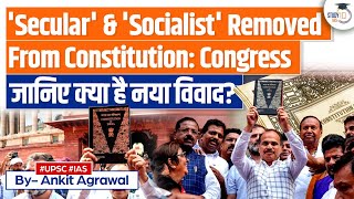 Indian Constitution Preamble Updated Removing Secular and Socialist  UPSC [upl. by Burgener]