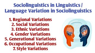 Sociolinguistics in Linguistics  Fundamental Concept and Language Variation in Sociolinguistics [upl. by Anihsak882]