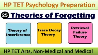 Forgetting  Theories of Forgetting in Psychology  HP TET Preparation  Adhyayan Kaksh [upl. by Paxton]