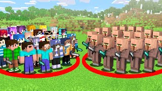 Players Circle VS Villagers Circle in Minecraft [upl. by Compte]