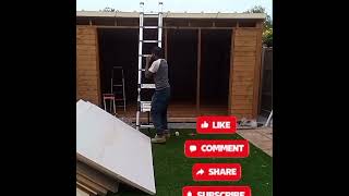 How to single handedly put up a Garden Office Roof  Dunster House diy gazebo ‎DunsterHouse1 [upl. by Yacano]