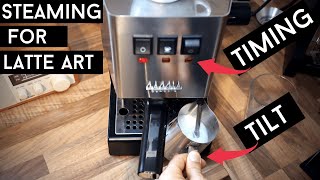 GAGGIA CLASSIC PRO Milk Steaming Hack [upl. by Yekcim684]