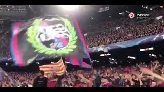 Grada animación del FC Barcelona quotUn dia de partitquot histórico partido FCB  PSG [upl. by Alaik]