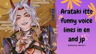 Arataki itto english voice lines are much better  Genshin Impact [upl. by Liggitt]