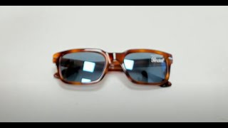 Persol Sunglasses Model 3272S Color9656 Terra Di SienaBlue Lenses [upl. by Rosie471]