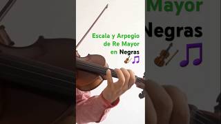 Escala y Arpegio de Re Mayor en Violín una negra por nota violin violinpractice shorts [upl. by Ednalrym]