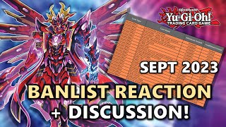 SEPTEMBER 2023 BAN LIST REACTION  DISCUSSION  Second Worst Ban List Ever [upl. by Noirad837]