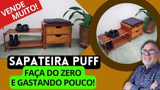 🛑 Aprenda a Fazer Uma SAPATEIRA BANCO MODERNA com o Material que Você tem em Casa PASSO A PASSO [upl. by Cathrin]