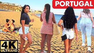 Albufeira Portugal  Old Town and Amazing Beach Sunset 4K [upl. by Hamil]