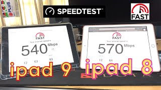 Apple iPad 8 vs iPad 9 INTERNET SPEEDTEST  Unifi 500mbps [upl. by Lamarre]