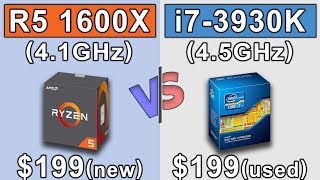 Ryzen 5 1600X 41GHz OC vs i73930K 45GHz OC  Which is Better Value for Money [upl. by Raclima858]