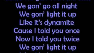 Taio Cruz Dynamite Lyrics [upl. by Lyon340]