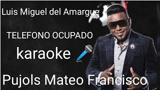 Luis Miguel del amargue TELEFONO OCUPADO karaoke [upl. by Orravan952]