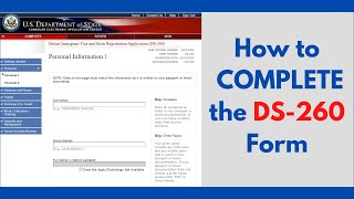 How to complete the DS 260 Form [upl. by Kato]