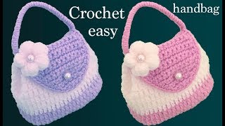 Bolso monedero a Crochet con flor punto 3D tejido tallermanualperu [upl. by Tennaj]