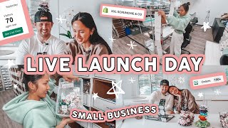 Studio Vlog 106  LIVE LAUNCH DAY 💘 WITH JEFF ✨ 200 ORDERS 💐 Small Handmade Business 🪡 [upl. by Narahs626]