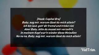 Capital Bra feat Juju  MelodienprodThe Cratez Lyrics [upl. by Etteroma]