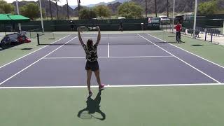 2019 Indian Wells Practice Jeļena Ostapenko and Aryna Sabalenka Part 3 [upl. by Aneloj]