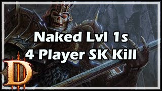 Diablo 3 nolife vs 4player SK With Naked Lvl 1s Kripparrian PoV [upl. by Cherrita]