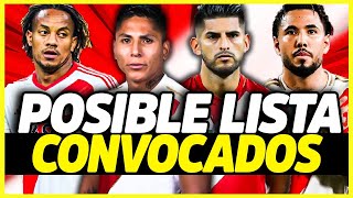 SERÁN 26 CONVOCADOS VIEJOS CONOCIDOS EN LA PRE LISTA DE FOSSATI  SELECCIÓN PERUANA [upl. by Adirem]