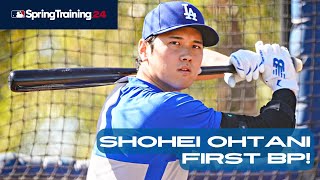 WATCH Shohei Ohtani First Batting Practice on Field with Dodgers 10 Home Runs [upl. by Ahtamas]