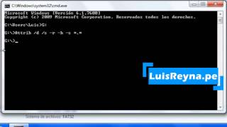 eliminar virus de acceso directo attrib  wwwLuisReynape [upl. by Fredkin]