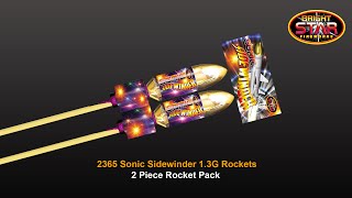 Bright Star Fireworks  2365 Sonic Sidewinder 13G Rockets [upl. by Lubbock]