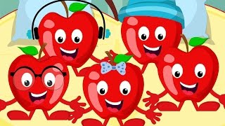 Five Little Apples  Kids Nursery Rhyme  Childrens Song  Video For Infants [upl. by Lesh]