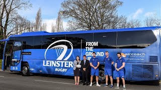 See the new Leinster Rugby team bus from official coach supplier Aircoach [upl. by Haeluj]