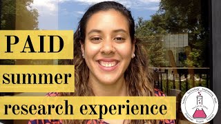 How to get a paid summer research experience [upl. by Quartet]