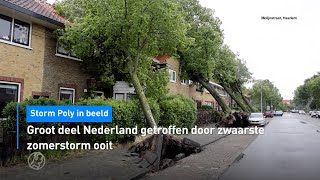 🌪️ Storm in beeld groot deel Nederland getroffen door zwaarste zomerstorm ooit  Hart van Nederland [upl. by Kcirdneh]