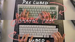 Unlubed vs Lubed  GMK 67  CIY Sakura Switches  KTT Kang White V3 Switches  Soundtest [upl. by Nepsa]