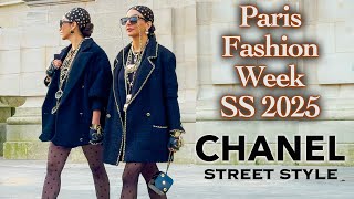 CHANEL 🇫🇷 Street Style Paris Fashion Week 20242025 Best Outfits and Most Stylish Fashionistas [upl. by Hildagard]