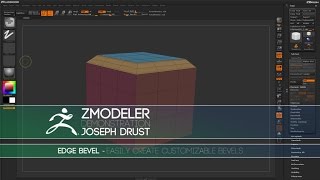 ZBrush ZModeler Edge Actions  Edge Bevel [upl. by Heidi]