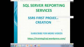 02 SSRS FIRST PROJECT CREATION  SSRS Project for Beginners [upl. by Nidia]