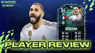 KARIM BENZEMA 86  Lohnt sich die SBC  FIFA 22 Player Review [upl. by Ssenav201]