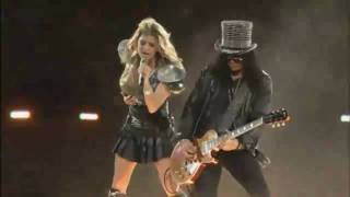 Super Bowl XLV Halftime Show 2011 HD Part 37  Slash amp Fergie  Sweet Child Of Mine [upl. by Navetse]