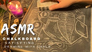 ASMR chalkboard relax with the sound of chalkreally satisfying  no talking [upl. by Giavani]