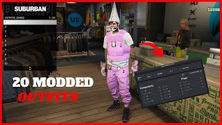 GTA V Online 168 ║XDEV OUTFIT EDITOR║ 20 BEST MALE MODDED OUTFITS USING XDEV ║Showcase ║ PC [upl. by Nydroj]