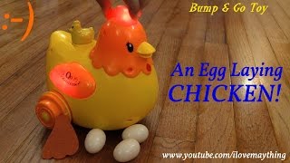 Cute Toys for Toddlers An Egg Laying Chicken Bump amp Go Toy Unboxing and Playtime [upl. by Aneleve]