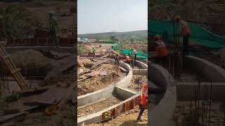 Vlog 72  Cascade 1st plinth beam de shuttering like share follow civilengineering wtp [upl. by Earla]