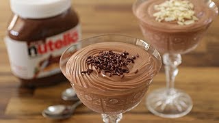 2 Ingredient Nutella Mousse Recipe [upl. by Amandie]