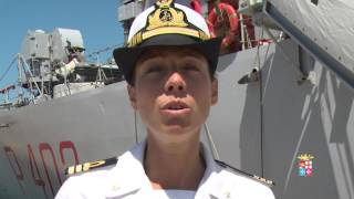 Marina Militare  Io Catia donna ufficiale e ora comandante di nave Libra [upl. by Durkee]