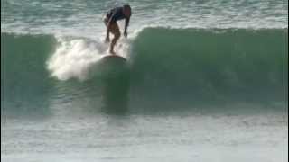 Surfing Hanalei Bay North Shore Kauai [upl. by Llerdnad379]