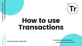 How to use the Transactions app [upl. by Deehan]